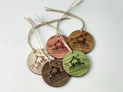 Personalized nativity wood ornament bulk – holiday favors