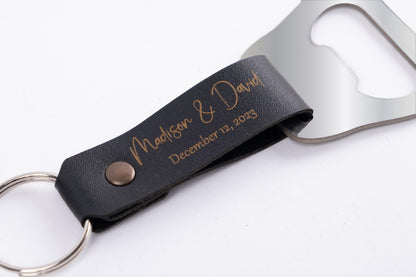 Personalized leather keychain wedding favor packaging
