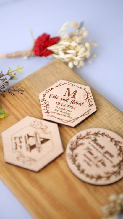 Custom Wooden Save the Date Magnet