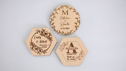 Custom Wooden Save the Date Magnet