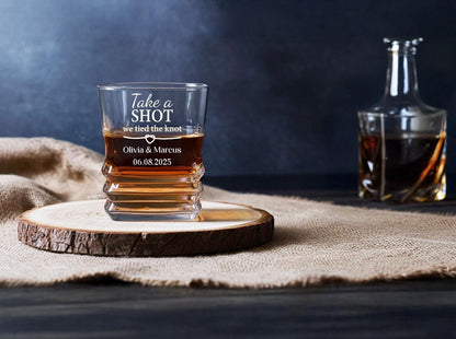 Personalized shot glasses bulk wedding favors – set view