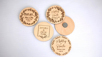 Custom Wooden Save the Date Magnet