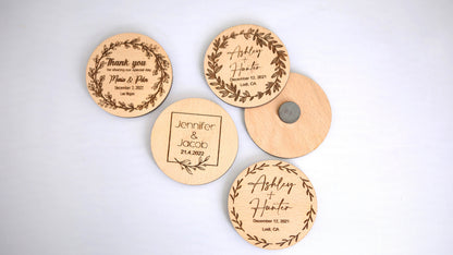 Custom Wooden Save the Date Magnet