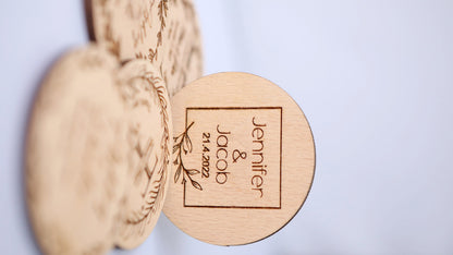Custom Wooden Save the Date Magnet