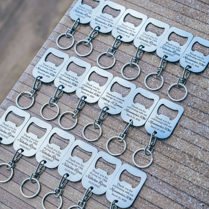 Custom Wedding Favor Bottle Opener
