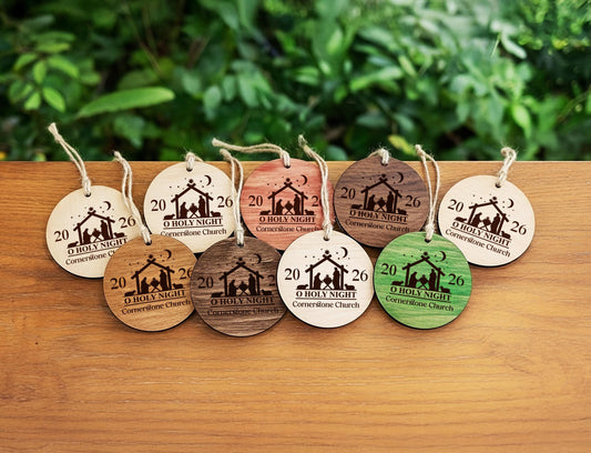 Personalized Nordic Wood Ornament