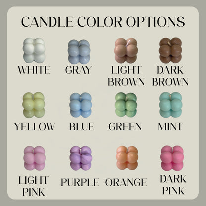 Lotus candle color options – 12 colors available for personalized wedding favors