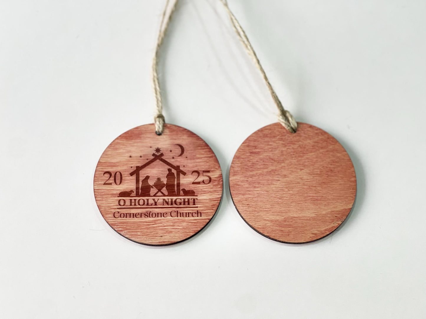 Personalized nativity ornament lifestyle – Christmas tree display