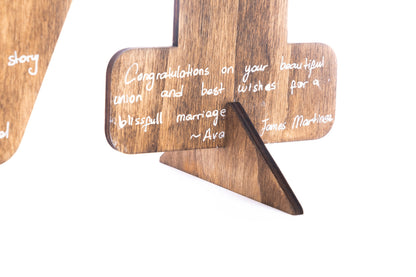 Custom engraved birch guest book alternative – wedding decor