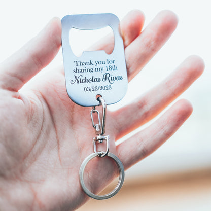 Custom Wedding Favor Bottle Opener