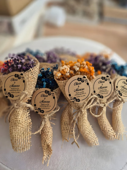 Preserved Flower Magnet Wedding Favor | Single or Mixed Colors