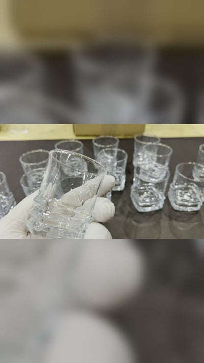 Personalized wedding shot glasses product video — engraving and finished favors